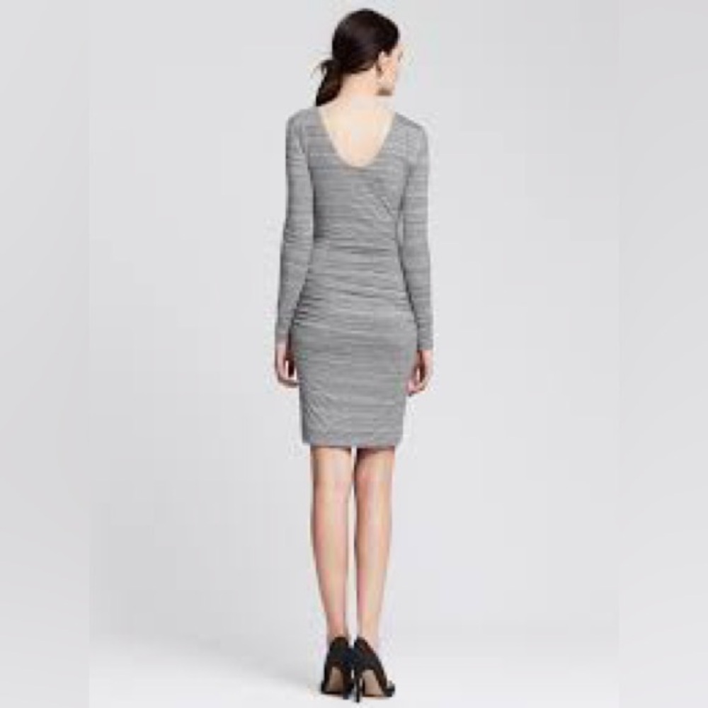 BANANA REPUBLIC Long Sleeve Heathered Gray Bodycon Dress Size Small